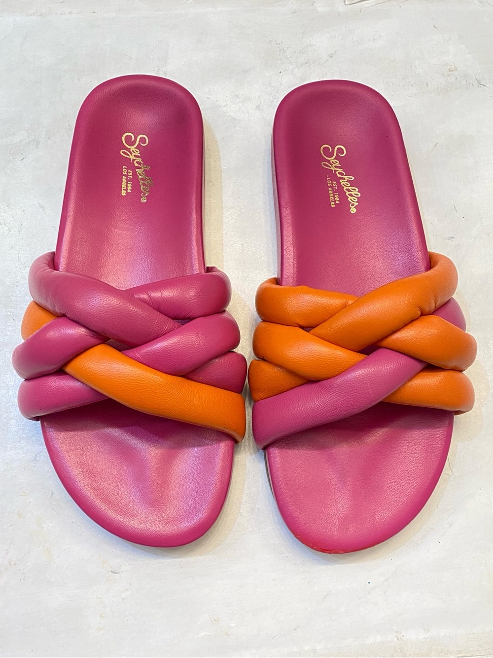 Seychelles Slide Sandals, beautiful clean with perfect bottom, Size 8, leather